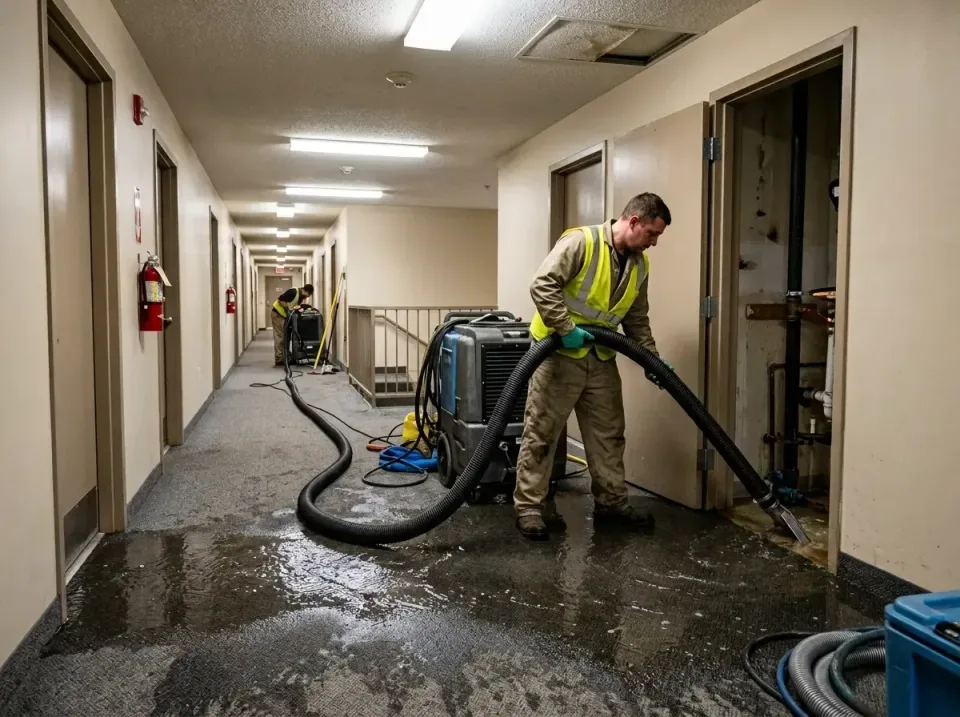 multi-unit-apartment-hallway-f-005 — frequently asked questions, Emergency Burst Pipe Water Extraction & Removal in River Be…
